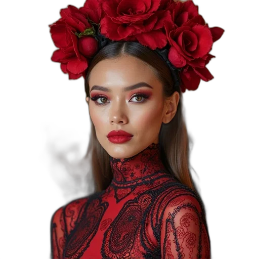 crown, flower, dress, mask transparent PNG cut-out