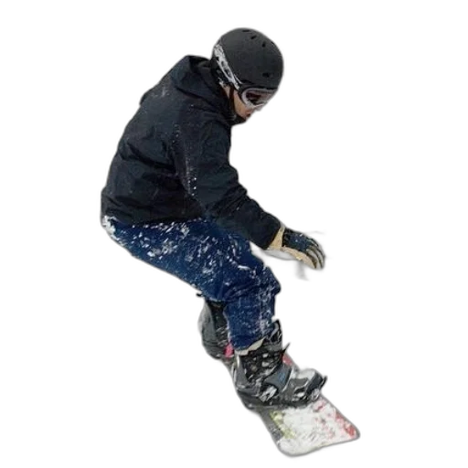 shoes, person, snowboarding, down transparent PNG cut-out