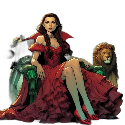 dress, comic book art, concept art, fantasy art transparent PNG cut-out