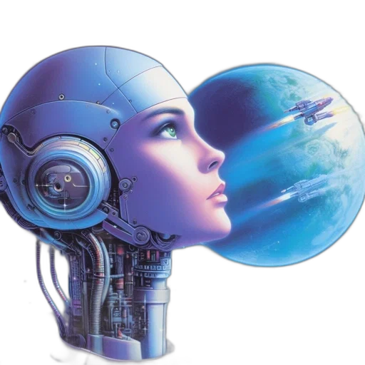 robot, mask, face, concept art transparent PNG cut-out