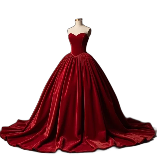 dress, crown, photorealistic, 3d render transparent PNG cut-out