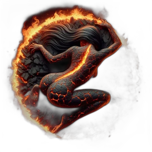 dragon, hair, mask, face transparent PNG cut-out