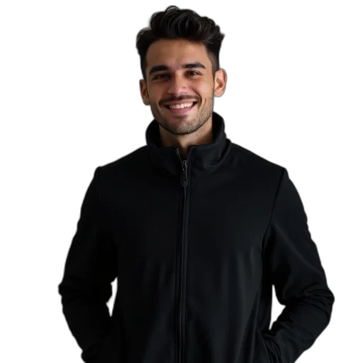 jacket, staff, face, young transparent PNG cut-out