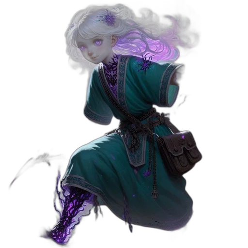 dragon, staff, dress, mask transparent PNG cut-out