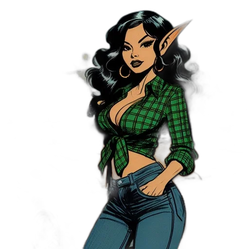 comic book art, concept art, cartoon, fantasy art transparent PNG cut-out