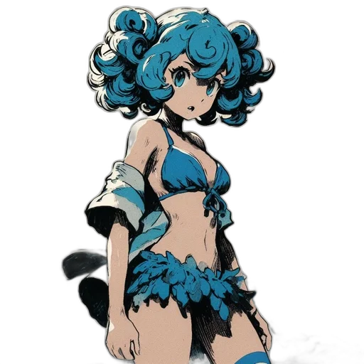 dress, staff, anime, comic book art transparent PNG cut-out