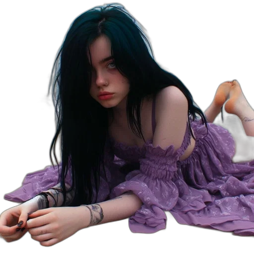 dress, hair, jewelry, creature transparent PNG cut-out