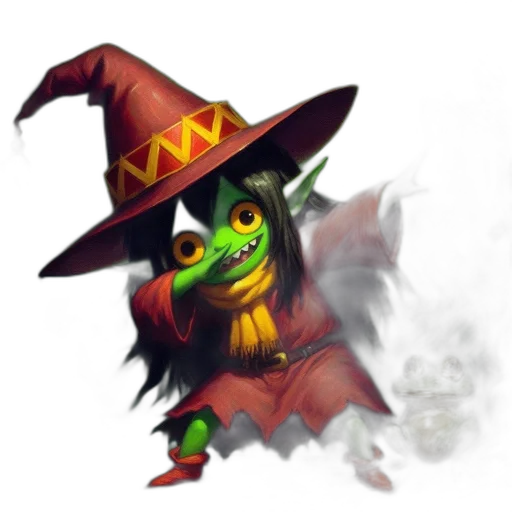 staff, mask, hat, dragon transparent PNG cut-out