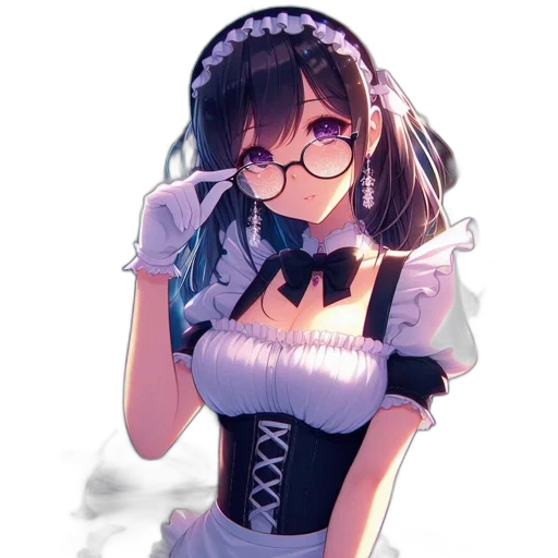 dress, robot, staff, weapon transparent PNG cut-out