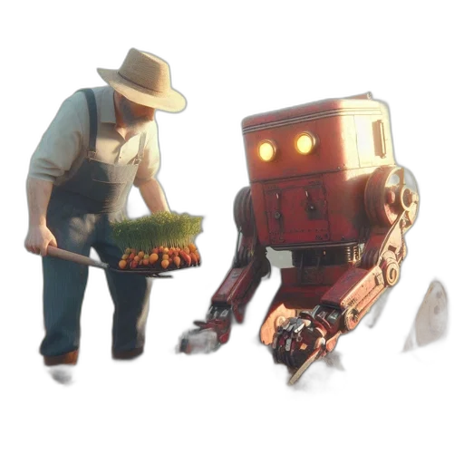robot, weapon, creature, staff transparent PNG cut-out