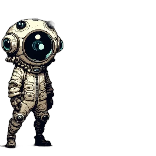 robot, staff, mask, jacket transparent PNG cut-out