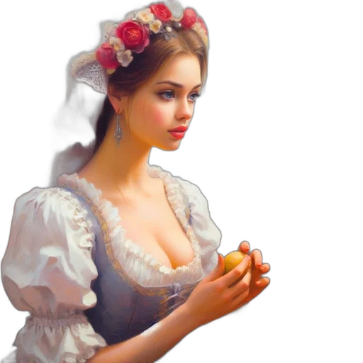 dress, jewelry, crown, flower transparent PNG cut-out