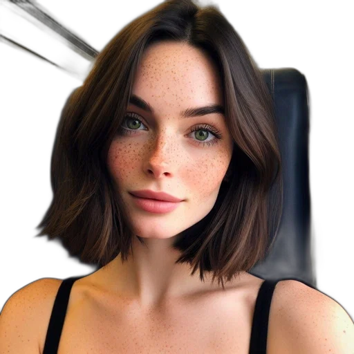 hair, face, robot, staff transparent PNG cut-out