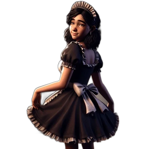 dress, staff, concept art, 3d render transparent PNG cut-out