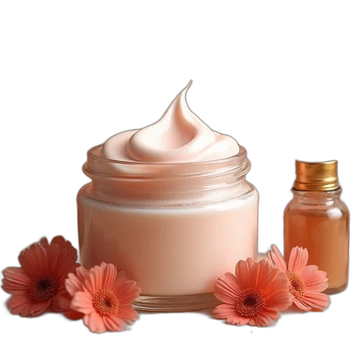 bottle, crown, flower, photorealistic transparent PNG cut-out