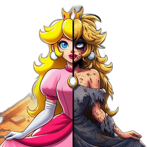 dress, crown, pixel art, concept art transparent PNG cut-out