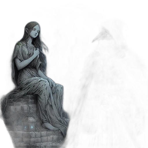 dress, creature, concept art, fantasy art transparent PNG cut-out