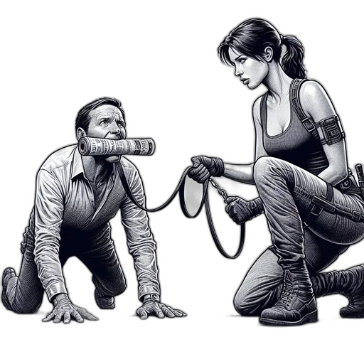 weapon, robot, comic book art, cyberpunk transparent PNG cut-out