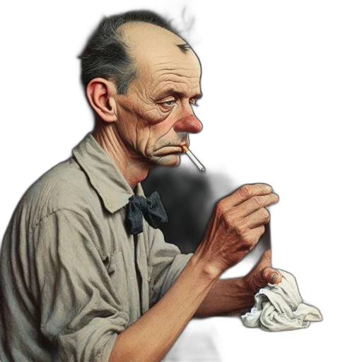 face, mask, shoes, staff transparent PNG cut-out