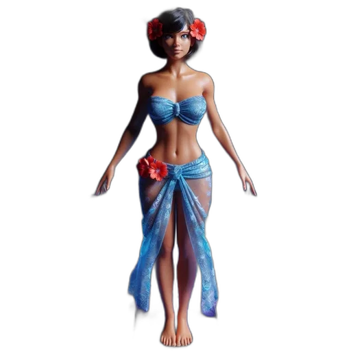 dress, concept art, 3d render, fantasy art transparent PNG cut-out