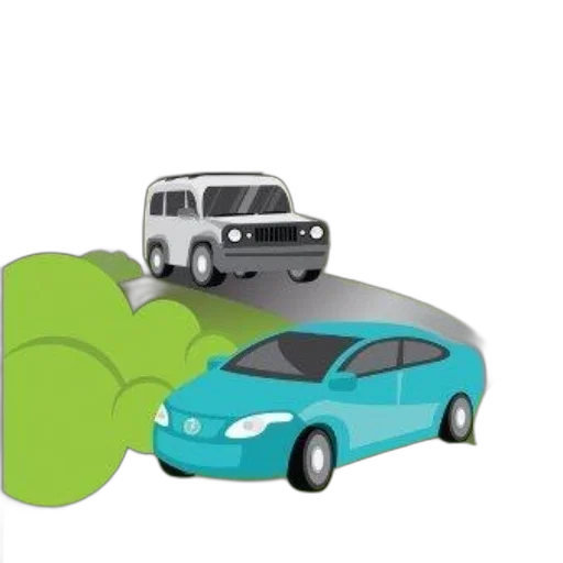 car, 3d render, concept art, forest transparent PNG cut-out