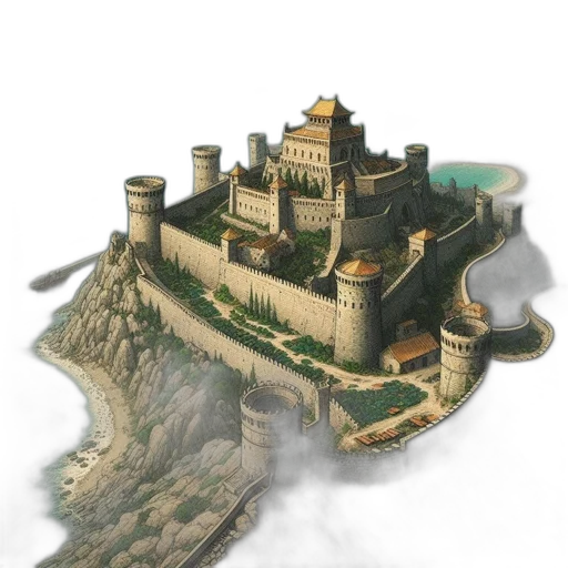 dragon, crown, building, weapon transparent PNG cut-out