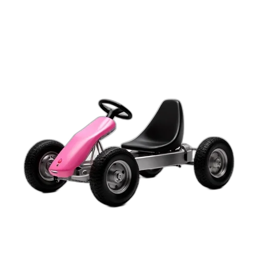car, 3d render, pink, black transparent PNG cut-out