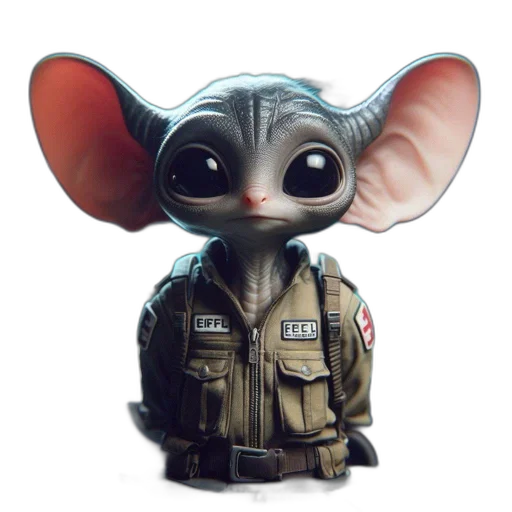 creature, animal, jacket, staff transparent PNG cut-out