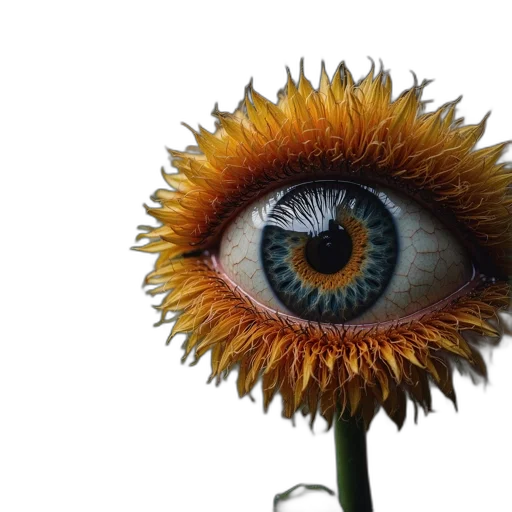 flower, face, mask, creature transparent PNG cut-out