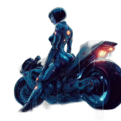 robot, concept art, comic book art, cyberpunk transparent PNG cut-out