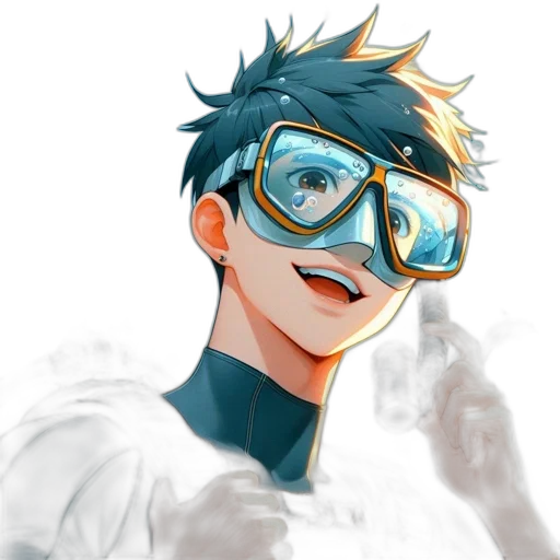 mask, cartoon, anime, concept art transparent PNG cut-out