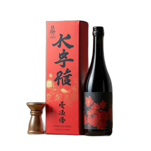 bottle, box, japanese, sake transparent PNG cut-out