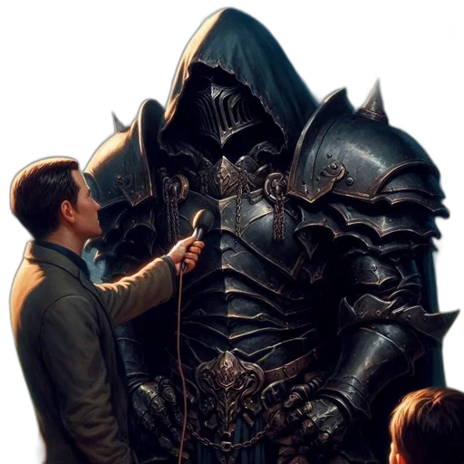 jacket, sword, weapon, mask transparent PNG cut-out