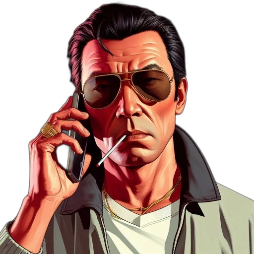 face, jacket, comic book art, pixel art transparent PNG cut-out