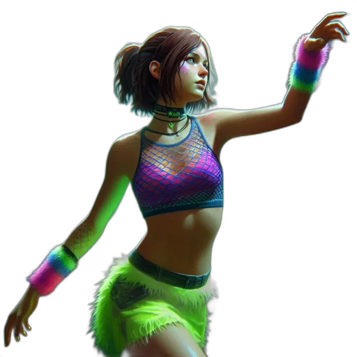 staff, concept art, cyberpunk, fantasy art transparent PNG cut-out