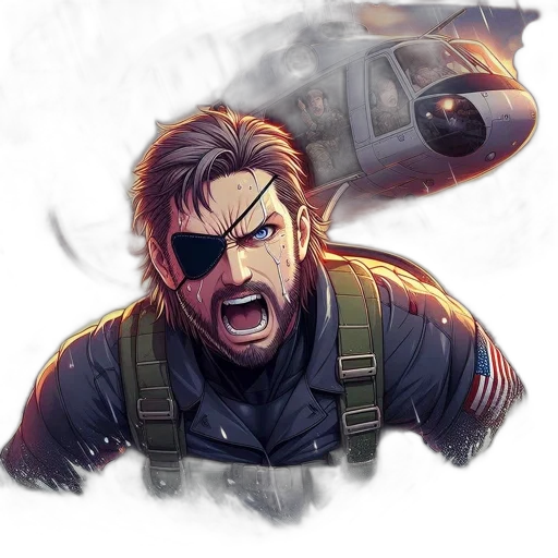 weapon, face, concept art, comic book art transparent PNG cut-out