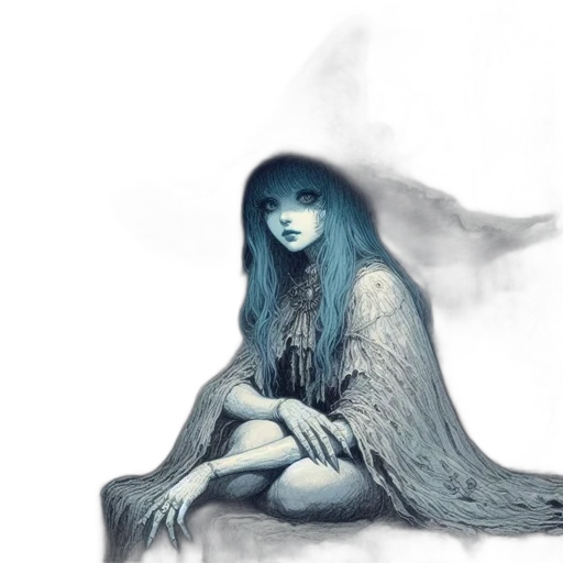 creature, hair, dragon, dress transparent PNG cut-out