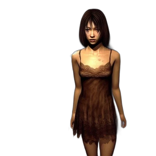 dress, face, creature, staff transparent PNG cut-out
