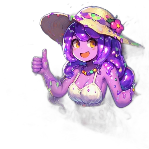 hat, staff, creature, umbrella transparent PNG cut-out