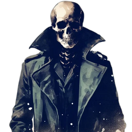 jacket, mask, staff, face transparent PNG cut-out