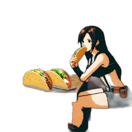 food, weapon, animal, pixel art transparent PNG cut-out