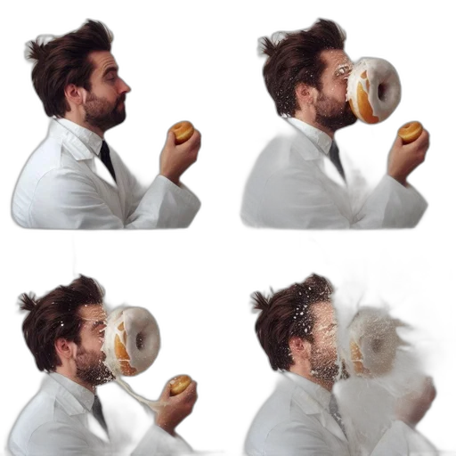 food, hair, concept art, photorealistic transparent PNG cut-out