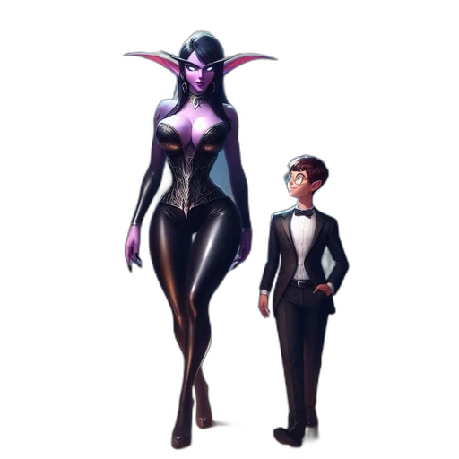 staff, dress, concept art, 3d render transparent PNG cut-out