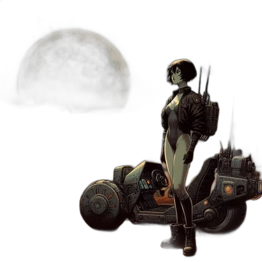 robot, weapon, concept art, pixel art transparent PNG cut-out