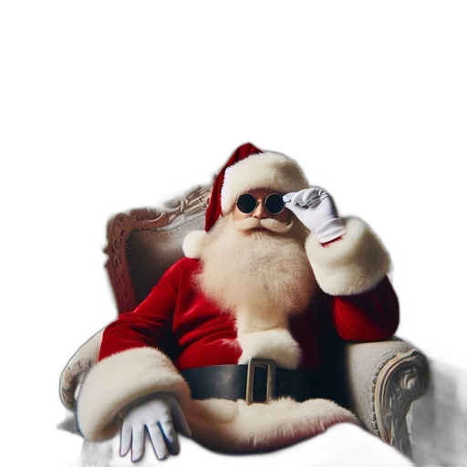 furniture, 3d render, photorealistic, santa transparent PNG cut-out