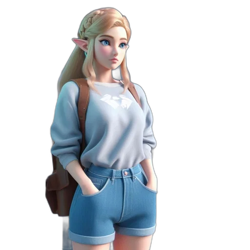 dress, jacket, 3d render, concept art transparent PNG cut-out