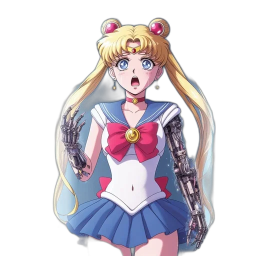 weapon, robot, dress, staff transparent PNG cut-out