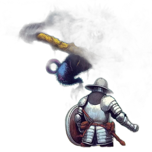 sword, staff, weapon, robot transparent PNG cut-out