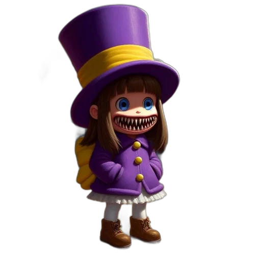 hat, staff, creature, face transparent PNG cut-out