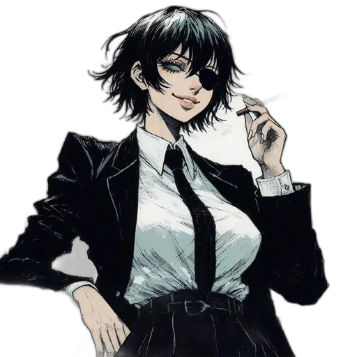 jacket, staff, face, weapon transparent PNG cut-out